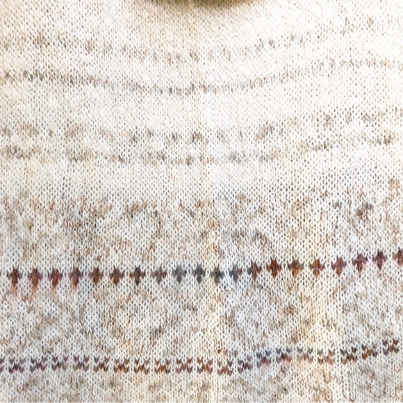 FREE PEOPLE | NWT IVORY SNOW BUNNY FAIR ISLE SWEATER SCOOP NECK XS - Picture 6 of 9